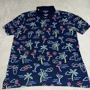 Men’s Chubbies Friday Shirt Neon Lights Performance Polo Size XLarge